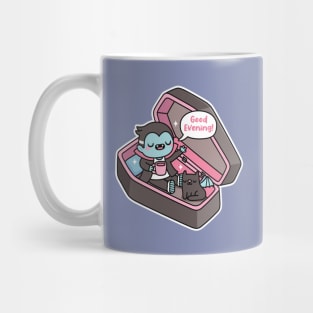 Cute Vampire Wakes Up From Coffin, Good Evening Mug